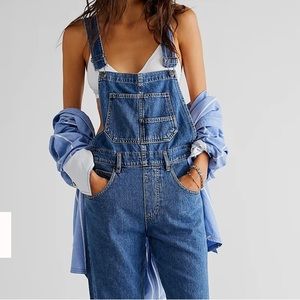 FREE PEOPLE Ziggurat Denim Overalls